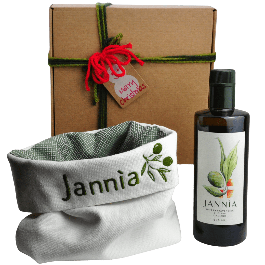 Olio Jannia  OIL YOU NEED - Gift box con sacchetto portapane